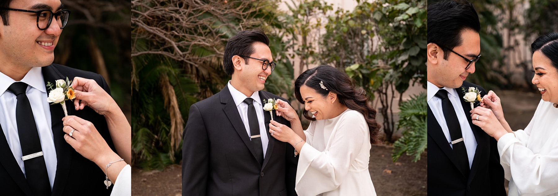 San Diego courthouse elopement couple