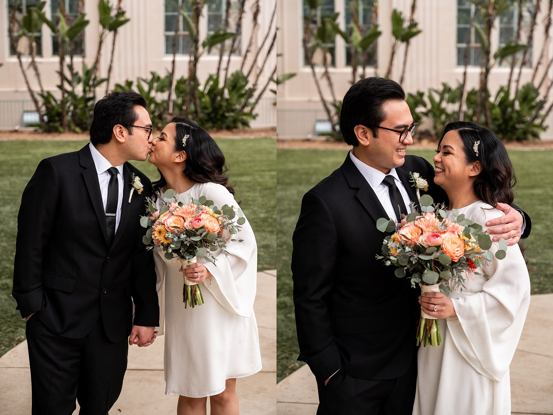 Bride and Groom San Diego courthouse elopement