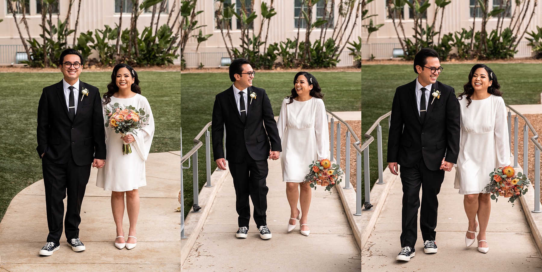 Couple at San Diego court wedding
