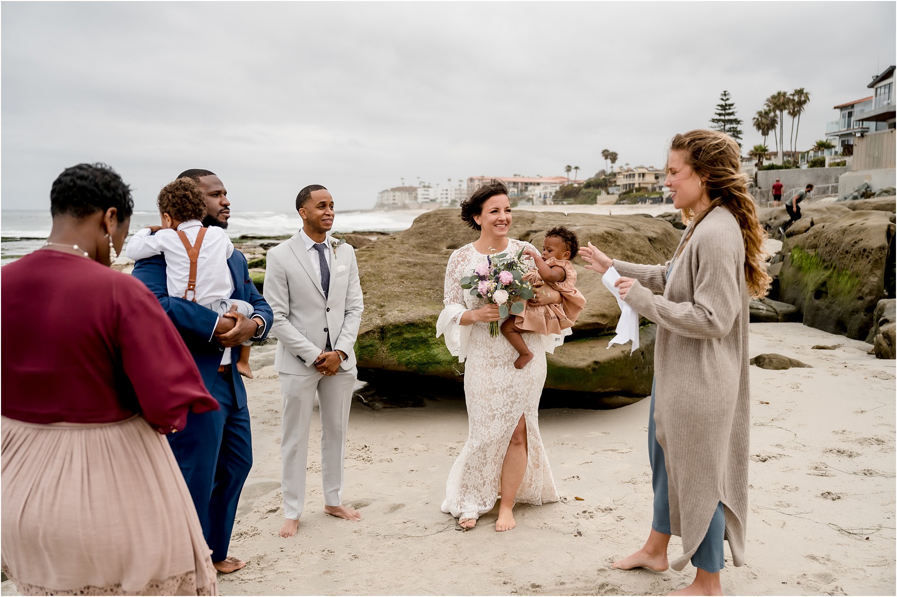 San Diego elopement wedding ceremony at beach